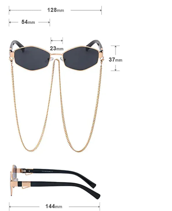 Luxueuze Ketting Zonnebril - Trendy & Stijlvol